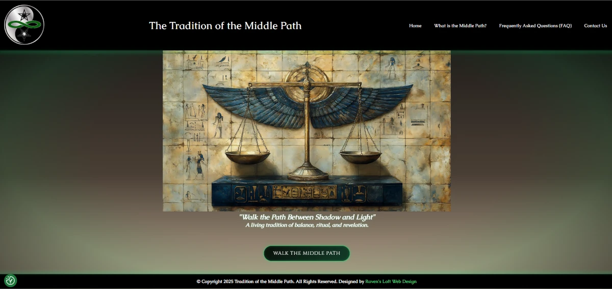 Custom-built site: Tradition of the Middle Path project screenshot
